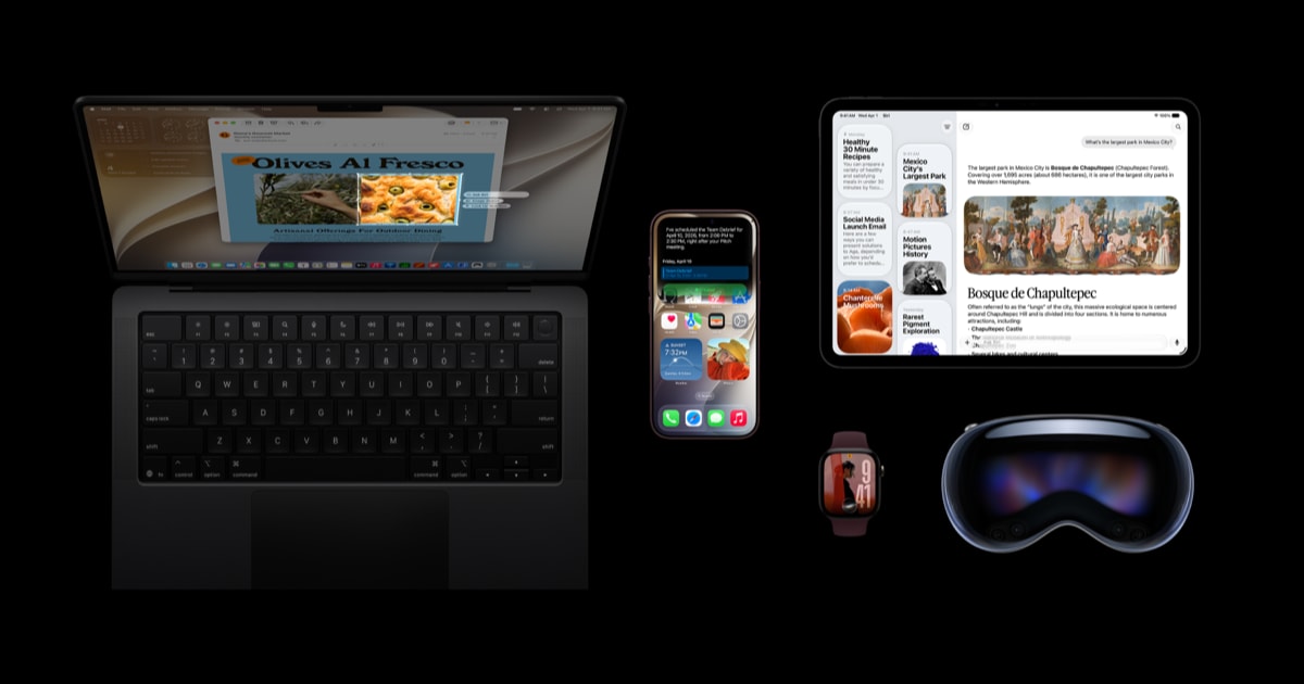 Hệ sinh thái iPhone iPad Mac và Apple Watch với phần mềm mới